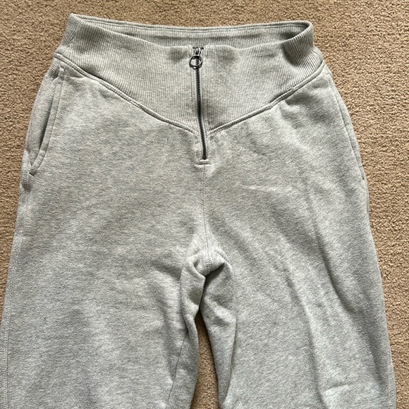 Aerie corset front zip gray sweatpants - Picture 2 of 5